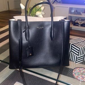 Kate spade black large tote bag